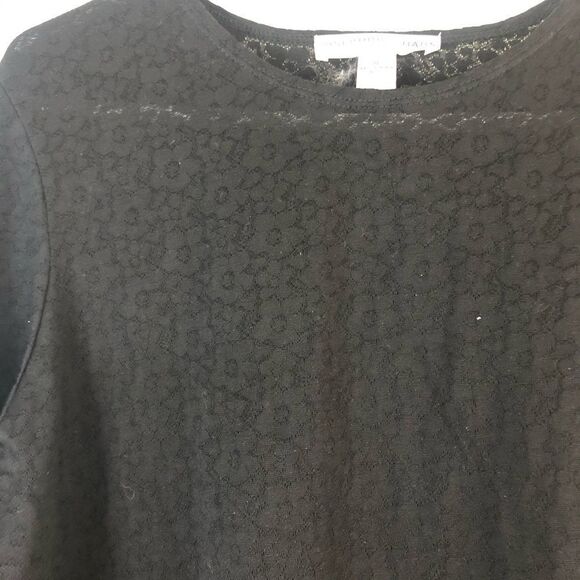 Josephine Chaus Long sleeve Round Neck Black top size XL - Picture 2 of 5